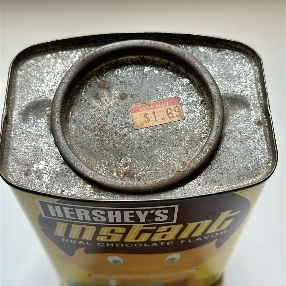 Vintage 70s Hershey's Instant Chocolate Drink Mix Tin - Picture 4 of 9